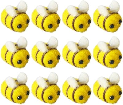 12 pieces of bumblebee balls in wool felt, craft supplies for prenatal celebration, sex revelation, decoration of nursery tent, decorative clothes, hair accessories.. From essentials to electronics, DIAYTAR Nigeria ships your order in no time.
