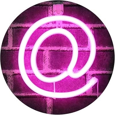 Bright signs with neon with pink letters from Empress Marquis for wall decorations for Christmas, birthday party, pub, Valentine's Day - Pink letter @.. DIAYTAR NIGERIA transforms dreams into deliveries with our affordable prices and reliable shipping.