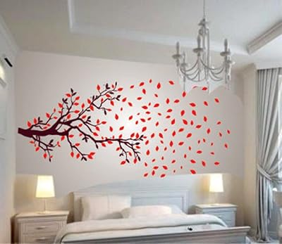 Magnificent autumn tree wall sticker (chloride vinyl, 30 x 90 x 2 cm).. DIAYTAR NIGERIA bridges the gap between desire and affordability with nationwide delivery in under 8 days.