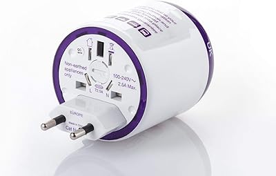 Twisted and sliding connector Blue Travel 262pl World Travel for electronic devices - Violet/White.. Your complete shopping companion, DIAYTAR NIGERIA offers extensive selection delivered within the week.