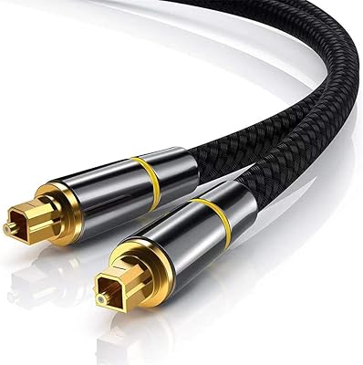 TOSLINK digital optical audio cable, Fiber Optical Optical cable in 24 -carat plated nylon, 200 cm digital optical cable for PS4, Home cinema, amplifier, TV, PlayStation, 1PC.. DIAYTAR NIGERIA: Your partner in affordable online shopping with dependable delivery within 8 days.