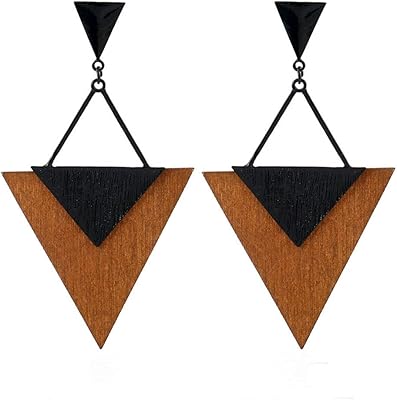 Bayan kafu wooden earrings for women - Large geometric circle wooden drop in cute and elegant earrings.. Discover the joy of choice with DIAYTAR NIGERIA's extensive selection and budget-friendly shipping.