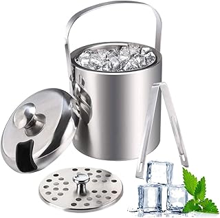 1,35 l stainless steel double -walled ice cream container with lid and ice clamp, included, ideal for cooling beer, champagne and wine.. Unlock endless possibilities with DIAYTAR NIGERIA's affordable marketplace and reliable delivery service.