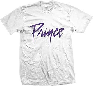 Prince adult unisex t-shirt with purple prince logo, white.. Shop confidently with DIAYTAR NIGERIA, offering affordable prices and reliable delivery within a week.