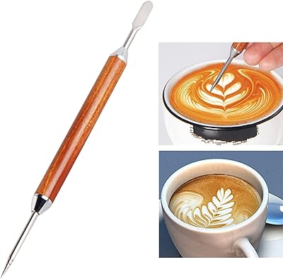 Coffee pen, superior quality art needle, barista in stainless steel with rosewood handle, coffee decoration needle for cappuccino, espresso, milk.. Shop for everything you need at DIAYTAR NIGERIA, with budget-friendly prices and quick delivery.
