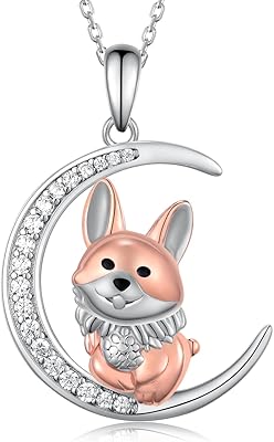 Sczklaq Corgi Corgi necklace for Sterling 925 Silver Girls with Corgi pendant, Cute puppy, dog, animal jewelry, women and girls gifts, dog lovers, sterling silver, cubic zirconia.. The future of Nigerian shopping is here — DIAYTAR Nigeria.