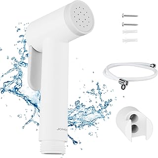 Set of hand toilets Jomo Shattaf with 47 -inch hose and high pressure toilet support for personal hygiene, white.. DIAYTAR NIGERIA: Your partner in affordable online retail with reliable shipping across Nigeria.