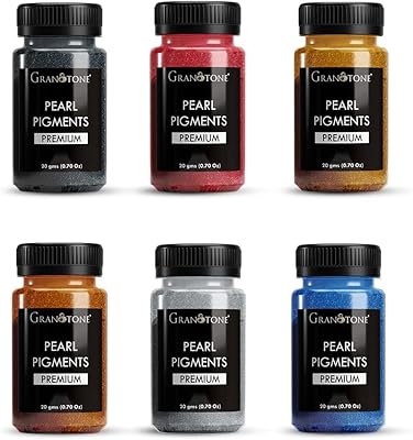 Granotone non -toxic mica pigment powder for epoxy resin projects, soap, painting, art and crafts (lot of 6, 20 g each).. Order today, receive in days — DIAYTAR Nigeria makes it possible.