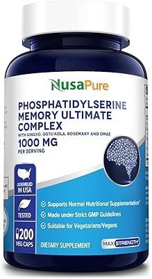 Nosapur phosphatidylserine Memory Ultimate Complex 1000 mg 200 vegetarian capsules (vegetarian, GMO and gluten -free).. DIAYTAR NIGERIA: Transforming how Nigerians shop with our vast selection and nationwide delivery.