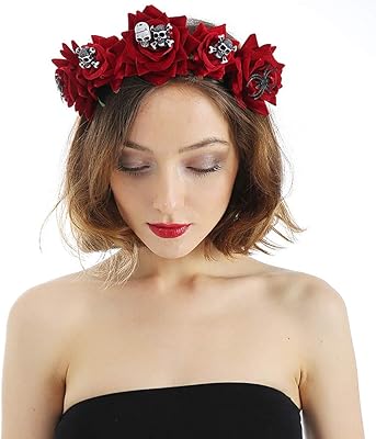 WWEI Halloween Skull Day of Dead Spider Bang Flower Crown Head Accessory For Women Girls.. DIAYTAR NIGERIA: Where shopping dreams come true with budget-friendly prices and nationwide shipping.