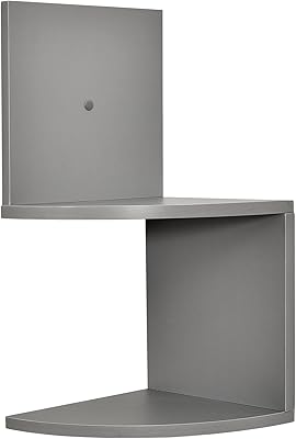 Mural corner shelf with 2 levels with modern Greenco design, wall shelves that are easy to install for rooms and lounges, gray finish.. Shop confidently with Nigeria's most trusted e-commerce platform, offering swift and affordable delivery.