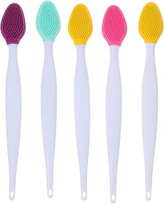 Helvety 5 pieces Exfoliating brush for silicone lips peeling black dots for smoother and full lips.. Discover the joy of choice with DIAYTAR NIGERIA's extensive selection and budget-friendly shipping.