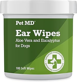 Petmd ears cleaning wipes for dogs to stop itching, yeasts and mites with aloe vera and eucalyptus extract - 100 pieces.. From tech to toiletries, DIAYTAR Nigeria delivers without delay.