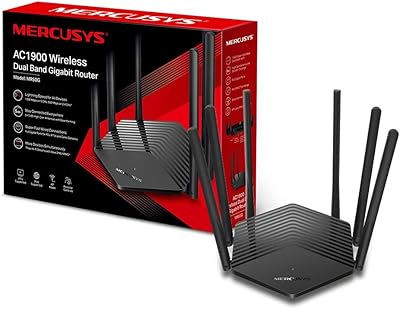 Wireless router Mercusis AC1900 Double Mu-Mimo Double Band + Gigabit, WiFi speed up to 1300bps/5GHz + 600Mbps/2.4GHz, supports parental controls, WiFi invited.. Shop millions of products across categories on DIAYTAR Nigeria — delivered right to your door.