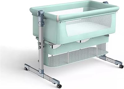 Ventilated baby bedside bed with mesh sides that can be fixed on the bed, portable baby bed easy to fold, convertible into adjustable height, baby rocking bed.. DIAYTAR NIGERIA: Where smart shoppers find everything they need at prices they can afford.