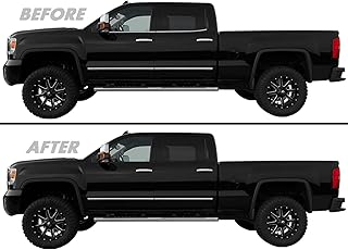 Occulting coverage in SlickMod chromed vinyl for GMC Sierra 2014-2019 1500 2500 3500 (1. Window garnish, brilliant black.. DIAYTAR NIGERIA transforms online retail with unbeatable prices and consistent delivery timeframes.