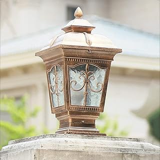 Square column lamp in ip44 waterproof aluminum, outdoor luminaire for patio, anti-puff glass lantern for community fence porch lighting (Black-Style B).. Shop with confidence at Nigeria's leading affordable e-commerce platform with reliable delivery services.