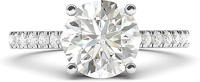 Classic engagement ring in 10 carat white gold with 2 carat simulated diamonds with side stones, promised wedding ring.. DIAYTAR NIGERIA: Where value meets variety with reliable nationwide delivery in under 8 days.