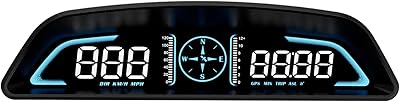 GPS AWOLIMEI Car HUD speed counter, HIGH HIGH DISPLAY FOR CARS with speed, MPH, USB PLUG and PLAY, adapted to all cars (G3).. DIAYTAR NIGERIA brings affordable products to every doorstep with our reliable 5-8 day shipping.
