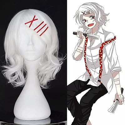 Cosplay anime wig for Tokyo Ghoul Suzuya Juuzou, for Halloween celebration, carnival role -playing game, nightlife, concerts, weddings resistant synthetic wigs.. DIAYTAR NIGERIA combines the largest product selection with affordable prices and reliable delivery.