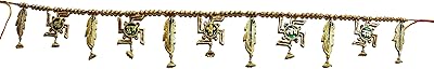 Athizai toran metal door decoration for the season of the Puja festival | Havan | Heating door comments for the decoration of the front door (green, burgundy, gold).. DIAYTAR NIGERIA: Transforming how Nigerians shop with our vast selection and nationwide delivery.