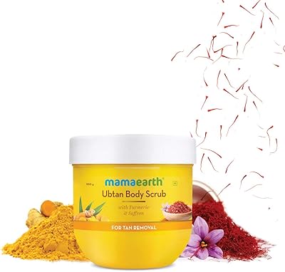 Mama Earth Ubtan Body scrub with turmeric and saffron to eliminate tanning - 2 g.. DIAYTAR NIGERIA transforms online shopping with competitive prices and dependable nationwide delivery.