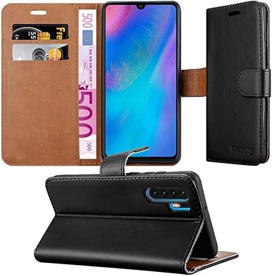 Maa Huawei P30 Pro case, leather wallet with magnetic flap with card holder, protective cover for Huawei P30 Pro (Black).. DIAYTAR NIGERIA: Where every Nigerian finds what they need at prices they can afford, delivered promptly.