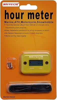 NKTECH NK-HS2 Time counter for gas induction for ATV Navy car ATV Boat All-terrain motorcycle motorcycle generator IP68 9999hrs hour (yellow).. Your complete shopping companion, DIAYTAR NIGERIA offers extensive selection delivered within the week.