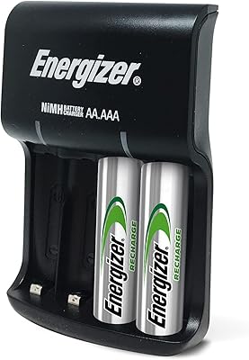 Rechargeable battery charger Energizer Basic for AA and AAA batteries (2 AA rechargeable batteries).. Fast delivery, fair prices, and full variety — only on DIAYTAR Nigeria.