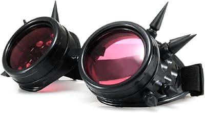Black sunglasses TM cyber spikes steampunk rave goth includes a free set of lenses design inserts and 3 black lenses. transparent and brown.. Shop smart with DIAYTAR NIGERIA's vast selection and enjoy affordable shipping in just 5-8 days.