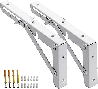 Set of triangular folding folding supports with type K Juling Walling, Robust carbon -carbon folding shelving support with mounting screws.. DIAYTAR Nigeria: Great value, fast delivery, and endless options.