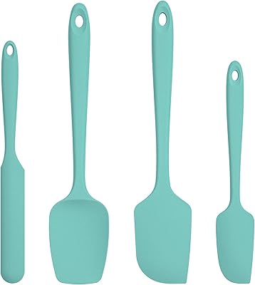 Heat -resistant silicone spatula at 315 ° C: scraper with flexible non -stick without BPA, rubber kitchen utensils without seam for cooking, cooking, mixture, batch of 4 (Sarcelle blue/Aqua sky).. Shopping has never been easier — DIAYTAR Nigeria delivers it all in 5–8 days.