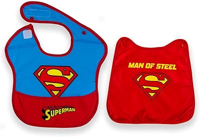 Warner Bros. Warner Bros. Baby Superman bib with super soft hooded sweatshirts, easy to wash, 100 % waterproof, adjustable velcro closure, food ejector. Age: 6 to 24 months, multicolored.. Your shopping journey simplified with DIAYTAR NIGERIA's vast selection and budget-friendly shipping.