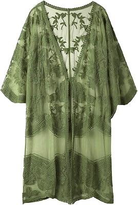 Crochet lace cardigan beach dress with women's crochet, half-manner kimono dress.. Home to endless choices and pocket-friendly prices — DIAYTAR Nigeria.