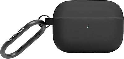Native Union Rom protection case for Apple Airpods Pro, flexible silicone, Fine Falls Recorded Coque, includes a carabiner, compatible with wireless loading (black).. DIAYTAR NIGERIA connects you with thousands of products at competitive prices, delivered within a week.