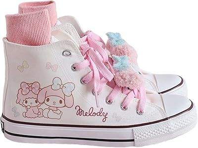 Anime My Melody Sneakers in canvas with high collar with lace -led plush spindle, relaxed cosplay shoes for women and girls (Size: 37).. Shop smarter with DIAYTAR Nigeria — from household essentials to electronics, we have everything you need. Plus, our delivery is fast, secure, and arrives between 5 and 8 days.