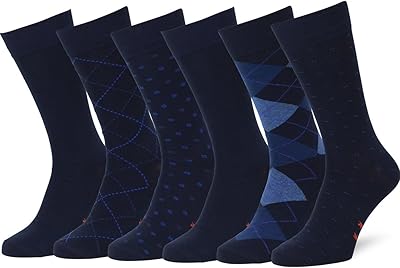 Formal socks for men, pack of 6 classic cotton socks for men - plaid socks, one size.. Your digital shopping companion, DIAYTAR NIGERIA offers unmatched value with nationwide shipping.