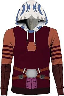 Ahsoka Tano hoodie, costume reproduction, relaxed long -sleeved jacket.. DIAYTAR NIGERIA: Your affordable gateway to thousands of products delivered promptly nationwide.
