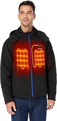Orororo Double and hot down jacket for men with removable hood and battery., XX-Large.. Click, pay, receive — DIAYTAR Nigeria makes online shopping seamless.