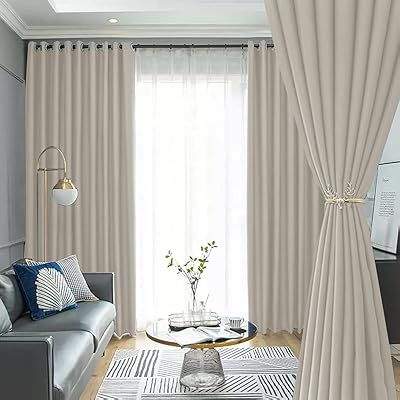 Judaic blackout curtains at 75%, composed of two rooms for the living room, the bedroom, the basics and the upper blackout window with fixing rings (beige 05, size 150 x 270 cm).. You deserve better shopping — choose DIAYTAR Nigeria today.