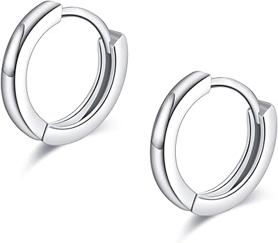 HN Small Huggie Hoop Sterling Huggie earrings for cartilage, Small Creole earrings for 8 mm sleep piercing.. One platform, all your needs — DIAYTAR Nigeria delivers quickly.