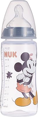 Biberon nuk first choice+, disney mickey mouse, gris, 300 ml.. DIAYTAR NIGERIA combines extensive product options with budget-friendly prices, delivered in 5-8 days.