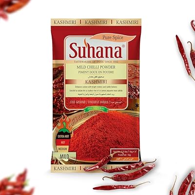 SUHANA LIGHT KASHMIRI 1 kg chilli powder, sweet flavor and excellent flavor, completely natural red.. Nigeria shops with DIAYTAR — wide selection, fast shipping, and great value.