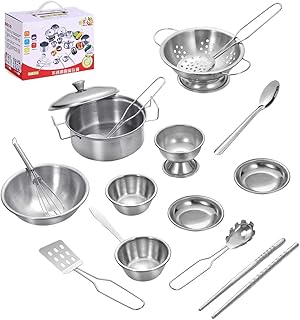 Stainless steel kitchen battery set of 16 rooms, mini children's kitchen toys.. Experience the convenience of online shopping with DIAYTAR NIGERIA's reliable 5-8 day delivery service.