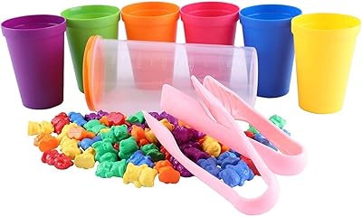 Set of 71 rainbow bear with storage bag, matching sorting cups, bear meters, dice and mathematics for toddlers.. DIAYTAR NIGERIA: Where affordability and variety come together with nationwide 5-8 day delivery.