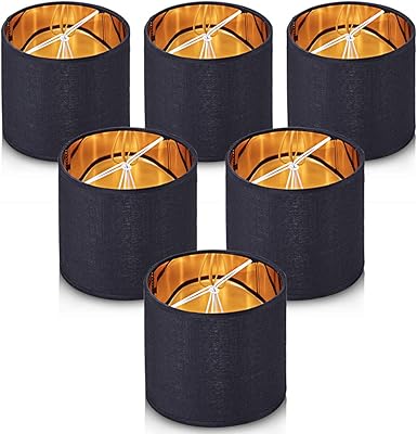 WELLMET lampshade, Curtains of natural linen chandelier, clip for bulbs E12, fabric, drum-5.5x5.5x4 inch.. Shop with confidence on DIAYTAR Nigeria — quality products and timely delivery.