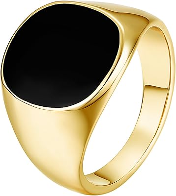 Yoursfs black rings gold plated 18 carats for men plated gold 18 carats.. Shop from our extensive catalog at DIAYTAR NIGERIA and enjoy doorstep delivery in just 5-8 days.