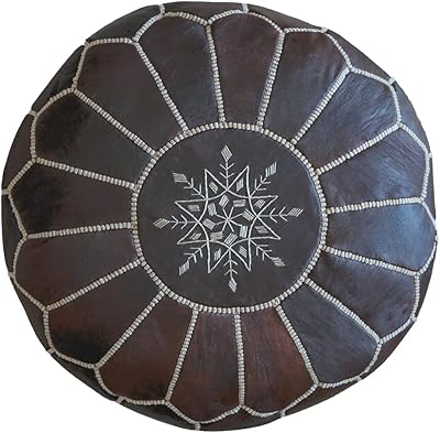 Moroccan leather lining from the Souk du Sahel, cover not only filled | Boho Boho in real goat leather (dark brown).. Navigate through thousands of products at pocket-friendly prices with DIAYTAR NIGERIA's easy-to-use platform.