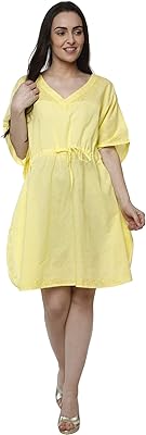 Short caftan adorned in cotton for women (free waist) - xxx -yellow kimono.. Find more for less — only on DIAYTAR Nigeria.