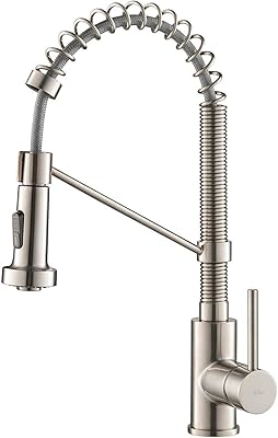 KRAUS KPF-1610S Bolden 18-inch commercial kitchen tap with retractable spray head with double function in stainless steel finish, 18 inch.. DIAYTAR NIGERIA: Transforming online retail with affordable prices and consistent 5-8 day nationwide delivery.
